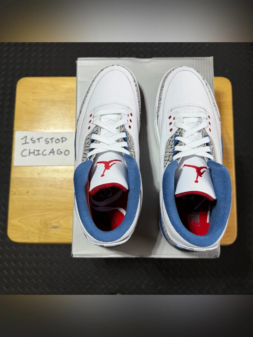 Nike Air Jordan 3 True Blue 2026 White Red Blue Mens Size 9.5 Authentic AJ3 NEW